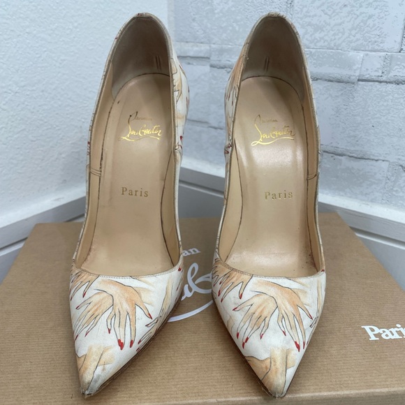 Christian Louboutin Shoes - Multi color hand print Christian Louboutins